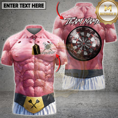 Maxcorners Anime Darts Majin Power Design Personalized Name 3D Unisex Shirt