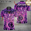 Maxcorners Bowling Funny Crazy Face Pins Lightning Fireball Neon Multi Options Personalized Name, Team Name Unisex 3D Shirt (5 Colors)