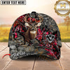 Maxcorners Deer Hunting Rustic Gear Camo Iron Plates Custom Name 3D Cap (6 colors)