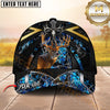 Maxcorners Hunting Whitetail Deer Viking Skull Black Gold Arrow Camo Custom Name 3D Cap (5 Colors)