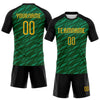 Maxcorners Custom Green Gold-Black Geometric Shape Sublimation Volleyball Uniform Jersey LM2605