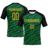 Maxcorners Custom Green Gold-Black Geometric Shape Sublimation Volleyball Uniform Jersey LM2605