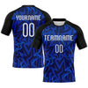 Maxcorners Custom Navy Thunder Blue-Black Lightning Sublimation Volleyball Uniform Jersey LM2605