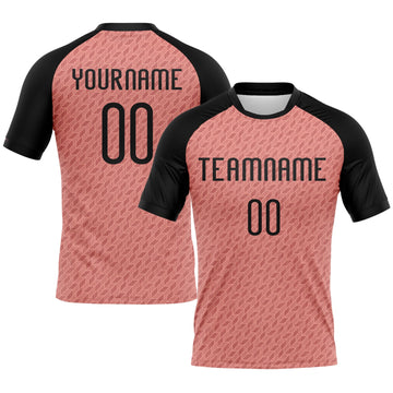 Maxcorners Custom Light Pink Black-White Geometric Shape Sublimation Volleyball Uniform Jersey LM2605