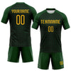 Maxcorners Custom Green Gold Geometric Shape Sublimation Volleyball Uniform Jersey LM2605