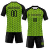 Maxcorners Custom Neon Green Black Geometric Shape Sublimation Volleyball Uniform Jersey LM2605