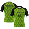 Maxcorners Custom Neon Green Black Geometric Shape Sublimation Volleyball Uniform Jersey LM2605