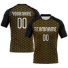 Maxcorners Custom Gold White-Black Geometric Shape Sublimation Volleyball Uniform Jersey LM2605