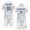 Maxcorners Custom White Navy Curve Lines Sublimation Volleyball Uniform Jersey LM2605