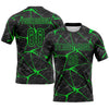 Maxcorners Custom Black Neon Green Abstract Network Sublimation Volleyball Uniform Jersey LM2605