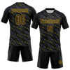 Maxcorners Custom Black Gold Geometric Shape Sublimation Volleyball Uniform Jersey LM2605