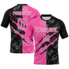 Maxcorners Custom Graffiti Pattern Pink-Black Scratch Sublimation Volleyball Uniform Jersey LM2605