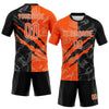 Maxcorners Custom Graffiti Pattern Orange-Black Scratch Sublimation Volleyball Uniform Jersey LM2605