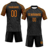 Maxcorners Custom Black Bay Orange Animal Print Sublimation Volleyball Uniform Jersey LM2605