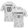 Maxcorners Custom White Black-Gray Abstract Shape Sublimation Volleyball Uniform Jersey LM2605