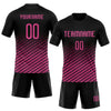Maxcorners Custom Black Pink Geometric Shape Sublimation Volleyball Uniform Jersey LM2605