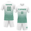 Maxcorners Custom White Kelly Green Geometric Shape Sublimation Volleyball Uniform Jersey LM2605