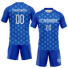 Maxcorners Custom Thunder Blue White-Sky Blue Geometric Shape Sublimation Volleyball Uniform Jersey LM2605