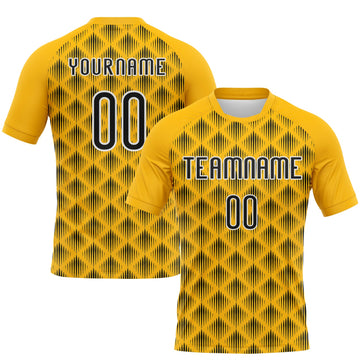 Maxcorners Custom Gold Black-White Geometric Shape Sublimation Volleyball Uniform Jersey LM2605