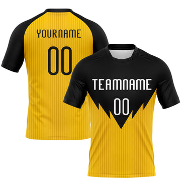 Maxcorners Custom Yellow White-Black Line Sublimation Volleyball Uniform Jersey LM2605