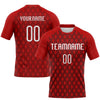 Maxcorners Custom Red White-Black Geometric Shape Sublimation Volleyball Uniform Jersey LM2605