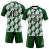 Maxcorners Custom Green Black-White Geometric Shape Sublimation Volleyball Uniform Jersey LM2605