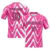 Maxcorners Custom Pink Black-White Fluid Sublimation Volleyball Uniform Jersey LM2605