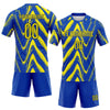 Maxcorners Custom Thunder Blue Light Yellow-Black Fluid Sublimation Volleyball Uniform Jersey LM2605