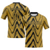 Maxcorners Custom Old Gold Black Fluid Sublimation Volleyball Uniform Jersey LM2605