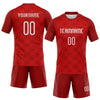 Maxcorners Custom Red White Geometric Shape Sublimation Volleyball Uniform Jersey LM2605