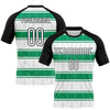 Maxcorners Custom White Black-Kelly Green Abstract Shape Sublimation Volleyball Uniform Jersey LM2605
