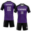 Maxcorners Custom Purple White-Black Lines Sublimation Volleyball Uniform Jersey LM2605