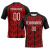 Maxcorners Custom Red White-Black Abstract Shape Sublimation Volleyball Uniform Jersey LM2605