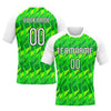 Maxcorners Custom Neon Green White-Black Abstract Shape Elite Sublimation Volleyball Uniform Jersey LM2605