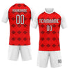 Maxcorners Custom Red White-Black Geometric Shape Classic Sublimation Volleyball Uniform Jersey LM2605