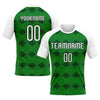 Maxcorners Custom Kelly Green White-Black Geometric Shape Elite Sublimation Volleyball Uniform Jersey LM2605
