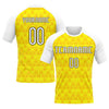 Maxcorners Custom Light Yellow White-Black Splash Sublimation Volleyball Uniform Jersey LM2605