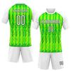 Maxcorners Custom Neon Green White-Black Geometric Shape Sublimation Volleyball Uniform Jersey LM2605