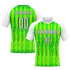 Maxcorners Custom Neon Green White-Black Geometric Shape Sublimation Volleyball Uniform Jersey LM2605