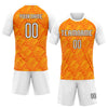 Maxcorners Custom Orange White-Black Lines And Dots Sublimation Volleyball Uniform Jersey LM2605