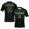 Maxcorners Custom Black Grass Green-White Geometric Shape Sublimation Volleyball Uniform Jersey LM2605
