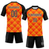 Maxcorners Custom Red Black-Yellow Geometric Shape Sublimation Volleyball Uniform Jersey LM2605
