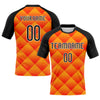 Maxcorners Custom Red Black-Yellow Geometric Shape Sublimation Volleyball Uniform Jersey LM2605