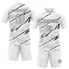 Maxcorners Custom White Black Abstract Brush Sublimation Volleyball Uniform Jersey LM2605