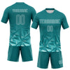 Maxcorners Custom Midnight Green White Geometric Shape Sublimation Volleyball Uniform Jersey LM2605