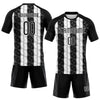 Maxcorners Custom Black White Geometric Shape Elite Sublimation Volleyball Uniform Jersey LM2605