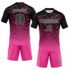 Maxcorners Custom Pink Black-White Abstract Network Sublimation Volleyball Uniform Jersey LM2605