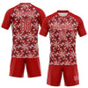 Maxcorners Custom Red White Geometric Shape Elite Sublimation Volleyball Uniform Jersey LM2605