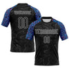 Maxcorners Custom Black Powder Blue Pink-Purple Liquid Fluid Sublimation Volleyball Uniform Jersey LM2605