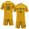 Maxcorners Custom Gold Black Geometric Shape Elite Sublimation Volleyball Uniform Jersey LM2605